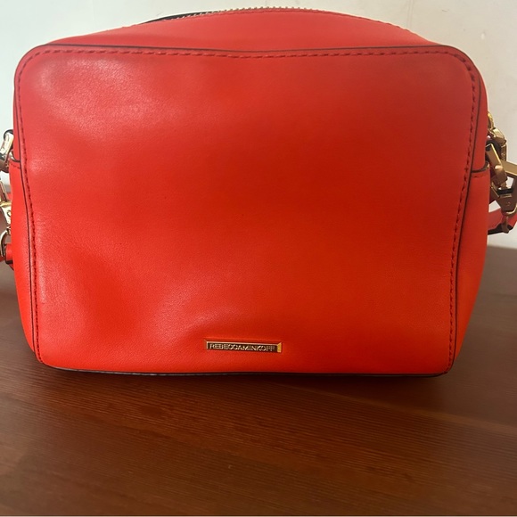 Rebecca Minkoff Mini Sophia Crossbody Leather Purse Orange, Multicolor Tassels - Picture 5 of 11